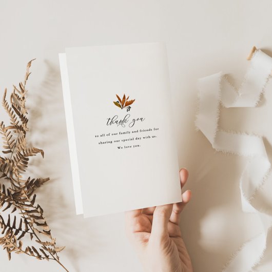 Navy en Rust Boho Floral Paper Boekjesprogramma Flyer