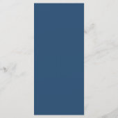 Navy en Rust Waterverf Boho Floral Menu (Achterkant)