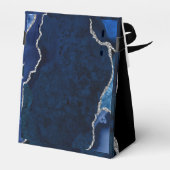 Navy en Silver Agaat bruiloft dank u Bedankdoosjes (Achterkant)