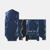 Navy en Silver Agaat Sweet Sixteen Dank u Bedankdoosjes (Uitgevouwen)