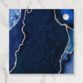 Navy en Silver Agaat Sweet Sixteen Dank u Bedankjes Labels (Achterkant)