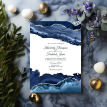 Navy en Silver Agate Wedding