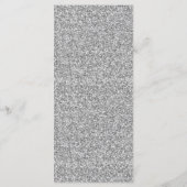 Navy en Silver Glitter gepersonaliseerde Menu Kaar (Achterkant)