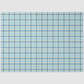 Navy en Sky Blue Tartan Pset Tissuepapier (Voorkant)