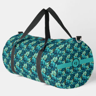 Navy en Teal Bloemstuk Persoonlijk Plunjezak