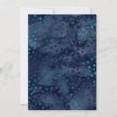 Navy en Turquoise Strepen en Polka Dots Verjaardag Kaart (Achterkant)