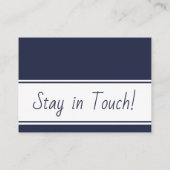 Navy en White Bold We hebben Handout Kaarten verpl Visitekaartje (Achterkant)