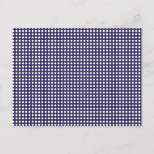 Navy en White Gingham Briefkaart