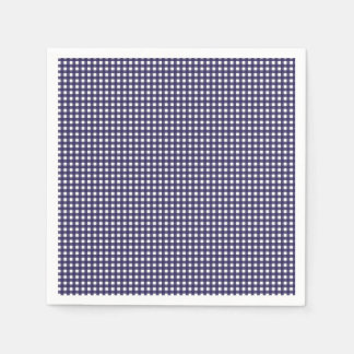 Navy en White Gingham Servetten
