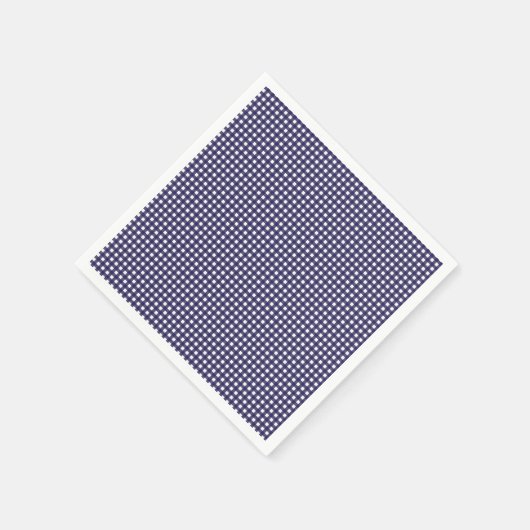 Navy en White Gingham Servetten (Hoek)