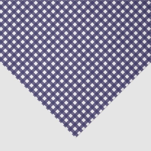 Navy en White Gingham Tissuepapier (Detail)