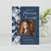 Navy en White Kaart (Staand voorkant)