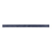Navy en White Snowy Stippen | Bewerkbare kleuren Satijnen Lint (Voorkant)