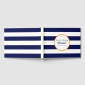 Navy en White Stripe Surf Design Vakantiehuis Gastenboek (Volledig)