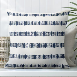 Navy en wit decoratief Sierkussen