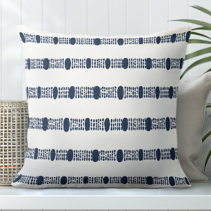 Navy en wit decoratief Sierkussen