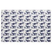 Navy en witte Abstracte stof (Fat Quarter)