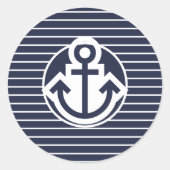 Navy en witte anker Stickers (Voorkant)