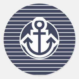Navy en witte anker Stickers