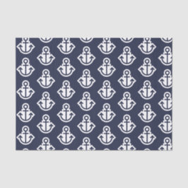 Navy en witte ankers tissuepapier