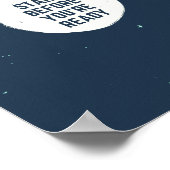 Navy en witte Grunge Textuur Citaat Cool Poster (Hoek)