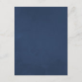 Navy en Witte Waterverf bruiloft gastgegevens Informatiekaartje (Achterkant)