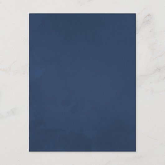 Navy en Witte Waterverf bruiloft gastgegevens Informatiekaartje (Achterkant)