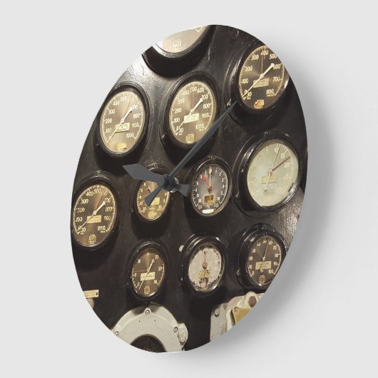 Navy engine room clock grote klok (Hoek)