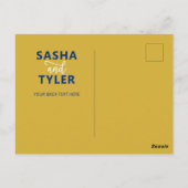 Navy England Scotland Wedding Save the Date Vereni Briefkaart (Achterkant)