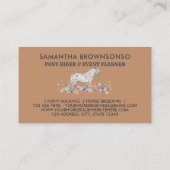 Navy Equestrian Trainer Horse Visitekaartje (Achterkant)