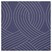 Navy Fabric met White Interlocking Line Stof (Swatch)