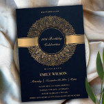 NAVY FAUX GOLD MANDALA ELK JAAR 50E BIRTHDAY KAART<br><div class="desc">Als je nog meer aanpassingen of andere overeenkomende objecten nodig hebt,  kun je contact met me opnemen op yellowfebstudio@gmail.com</div>