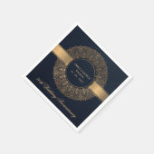 NAVY FAUX GOUDEN MANDALA ELK JAAR 50E JUBILEUM SERVET (Hoek)