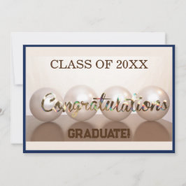 Navy Felicitaties Afstuderen Afstuderen Balloon Kaart