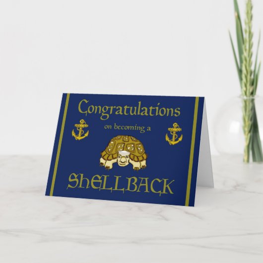 Navy Felicitaties Shellback Kaart (Voorkant)