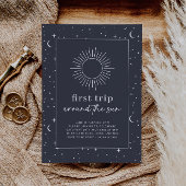 Navy First Trip omringd door de Sun Invitation Kaart