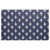Navy Fleur De Lis Pattern Stof (Fat Quarter)