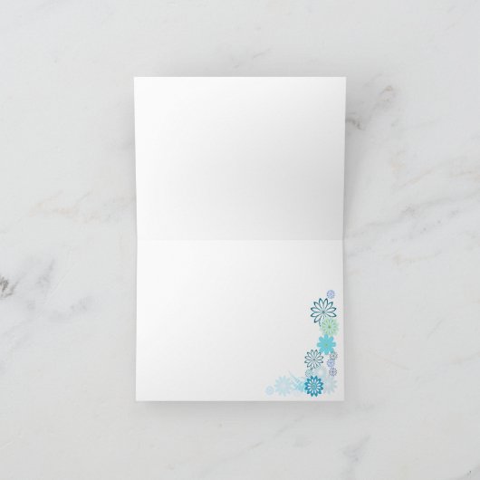 Navy Floral Bedankt (Binnen)