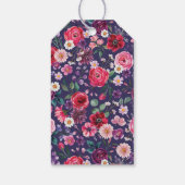 Navy Floral Cadeaulabel (Achterkant)