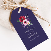 Navy Floral Cadeaulabel