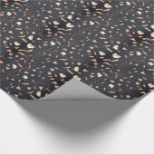  Navy Floral Cadeaupapier (Hoek)