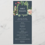 NAVY FLORAL DESERT CACTI WEDDING CEREMONY PROGRAMM MENU<br><div class="desc">Een perfect bruiloft collectie voor hen die op zoek zijn naar een smaakvol, elegant levendig cactus-thema. De design van het cactussen en het sachelesultaat worden met de hand in de waterverf geschilderd. Pas het aan met jouw naam, uw trouwdatum, en ben zeker om een speciaal bericht te omvatten. Veel design...</div>