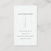 NAVY FLORAL DREAM CATCHER WEDDING GIFT REGISTRY VISITEKAARTJE (Achterkant)