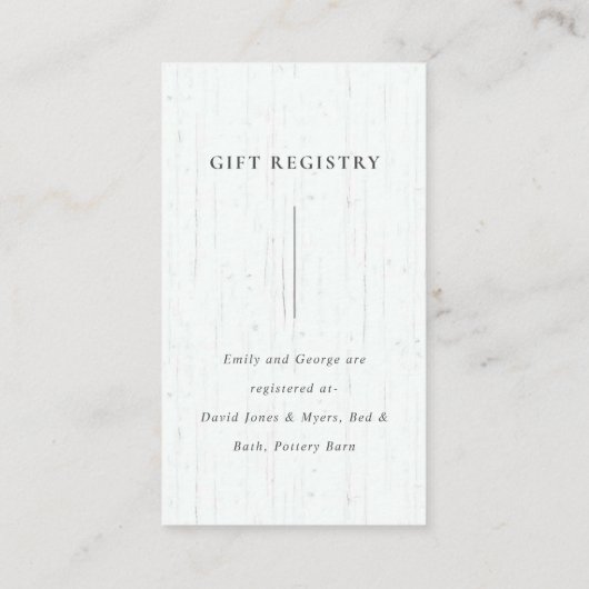 NAVY FLORAL DREAM CATCHER WEDDING GIFT REGISTRY VISITEKAARTJE (Achterkant)