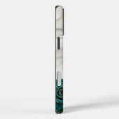 Navy Floral Goud Marmer Case-Mate iPhone Case (Achterkant / Rechts)