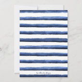 Navy Floral Lijst Vrijgezellenfeest Kaart (Achterkant)