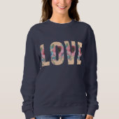 Navy Floral Love Sweatshirt (Voorkant)
