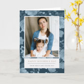 Navy Floral Moederdag Kaart (Gele Bloem)