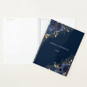 Navy Floral Rozen Gold Leaf Personal Work Planner (Display)