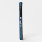 Navy Flowers | Blauwe persoonlijke naam Case-Mate iPhone Case (Achterkant/links)